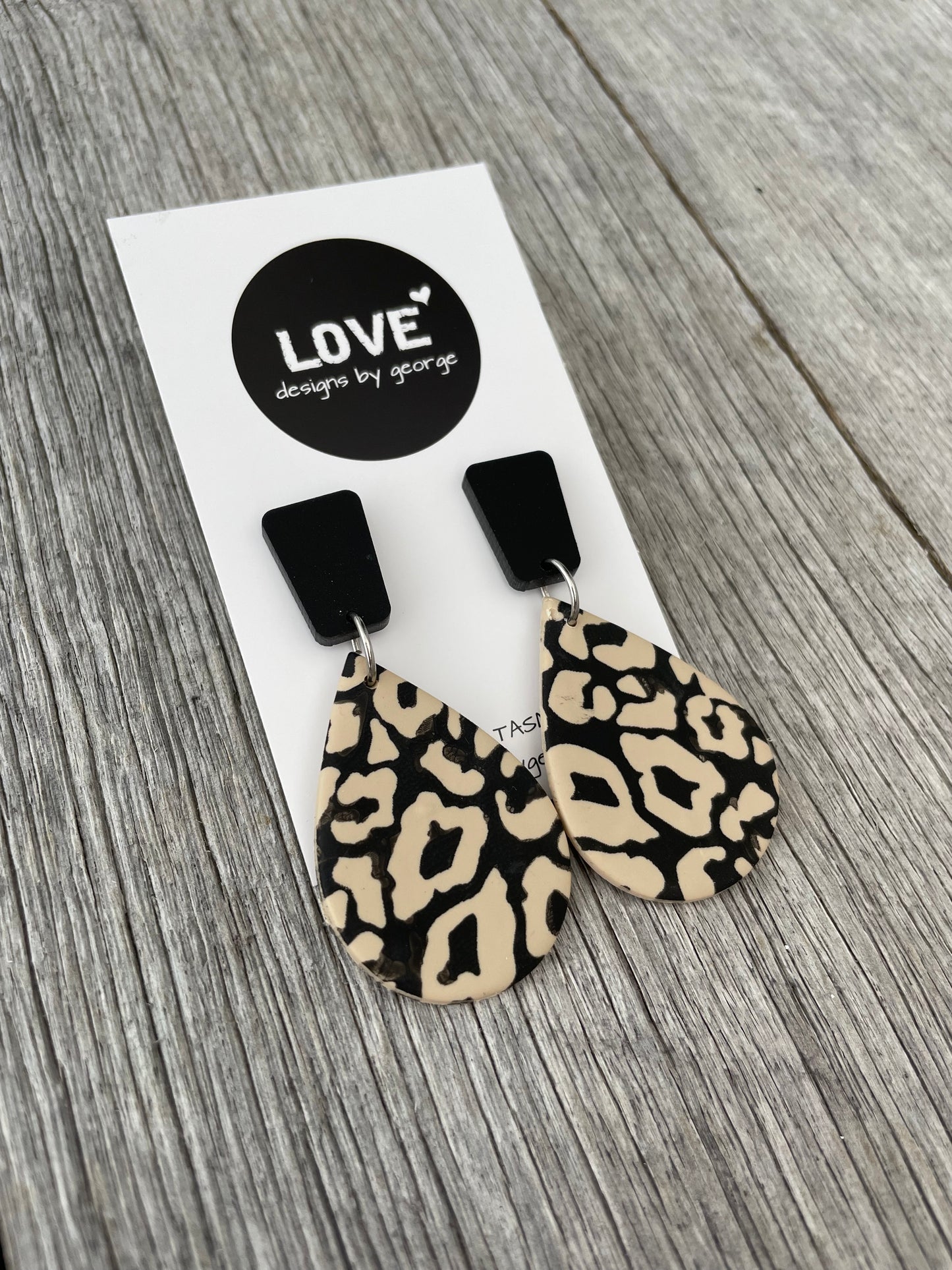 Leopard Print Statement Earrings