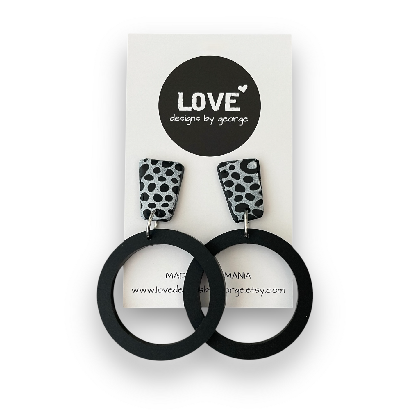 Leopard Print Hoop Statement Earrings
