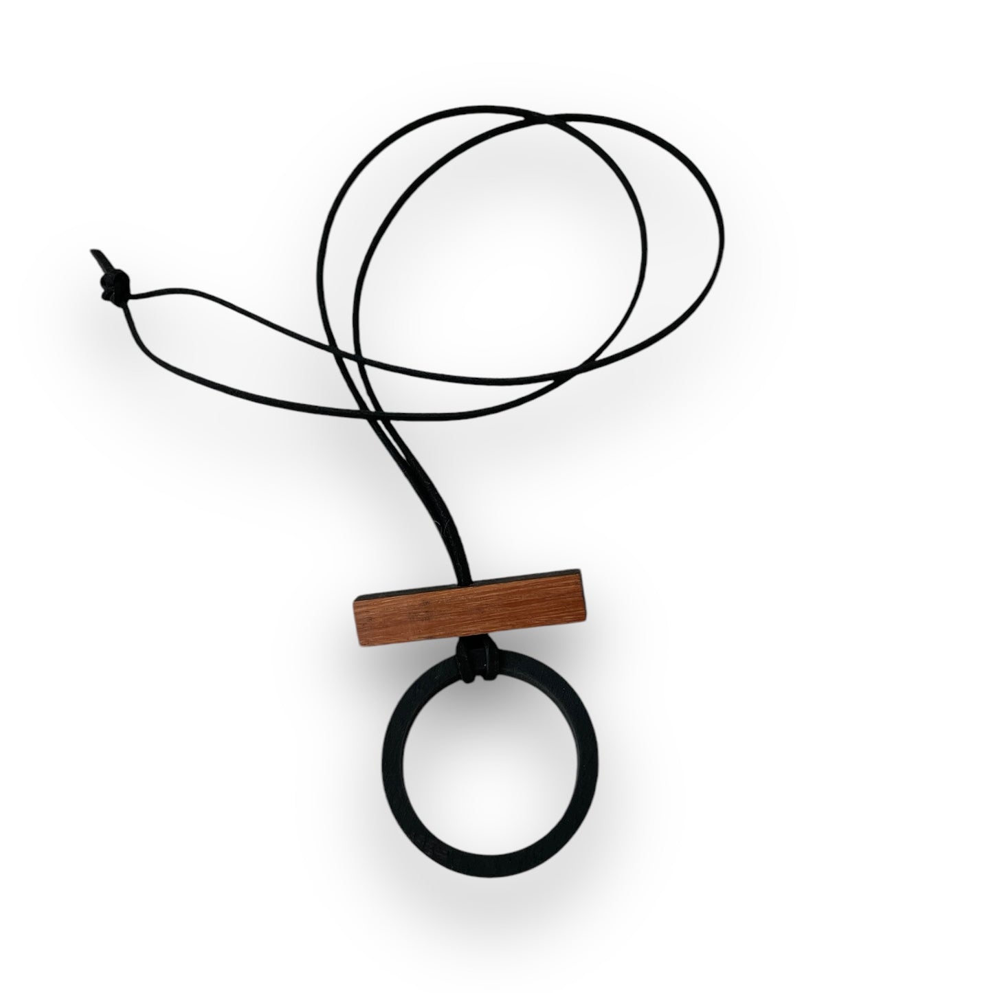 Wooden Circle Pendant Necklace