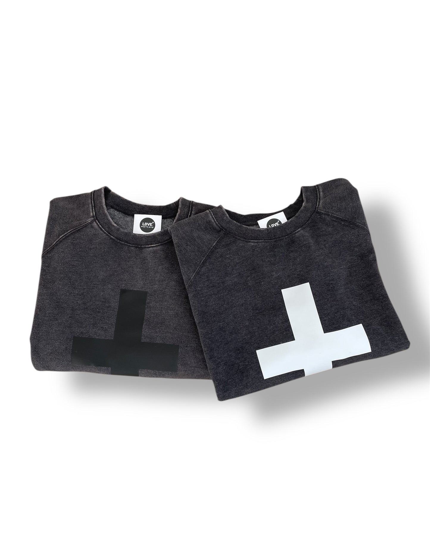 Grey Women's Cross Sweater - White