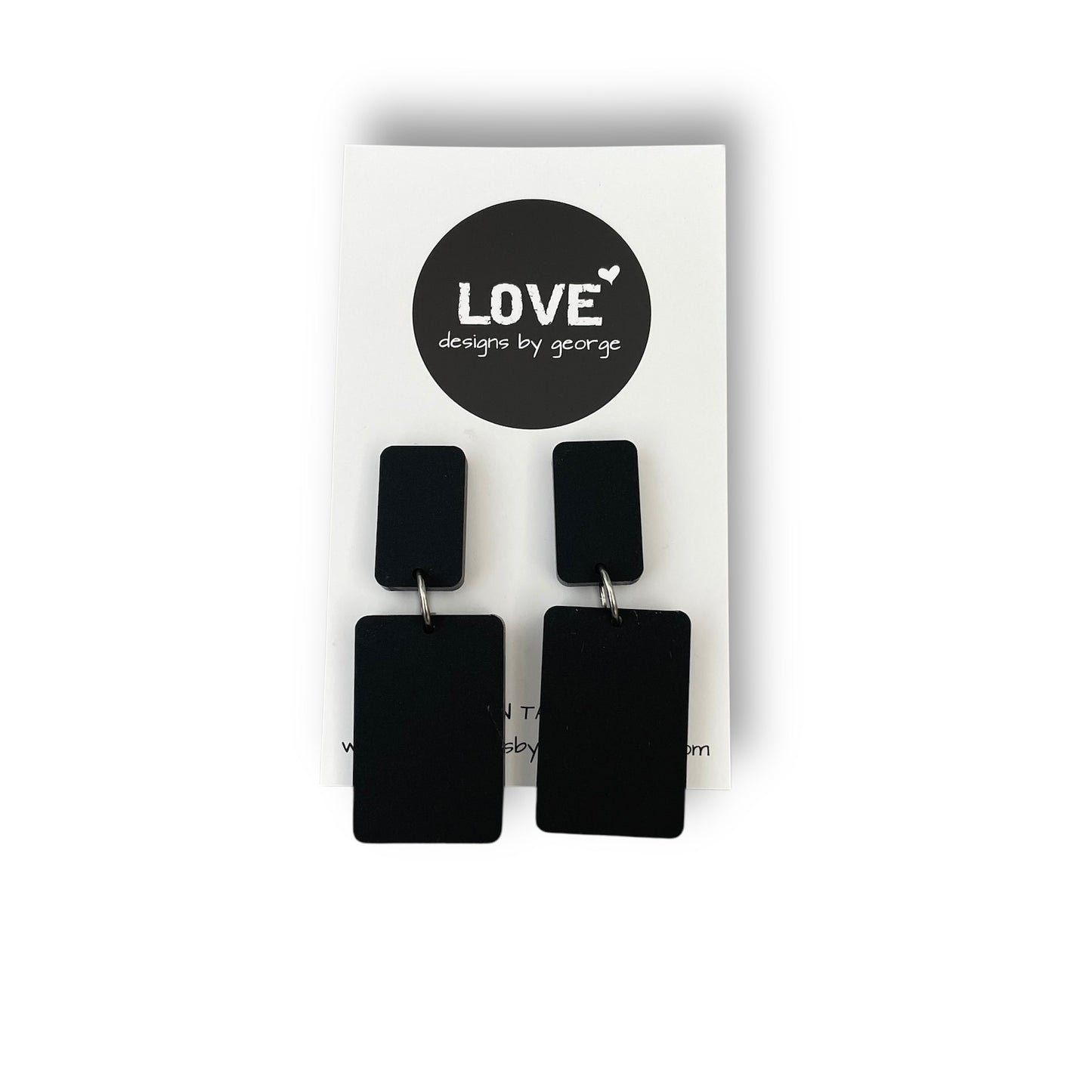Matt Black Acrylic Earrings