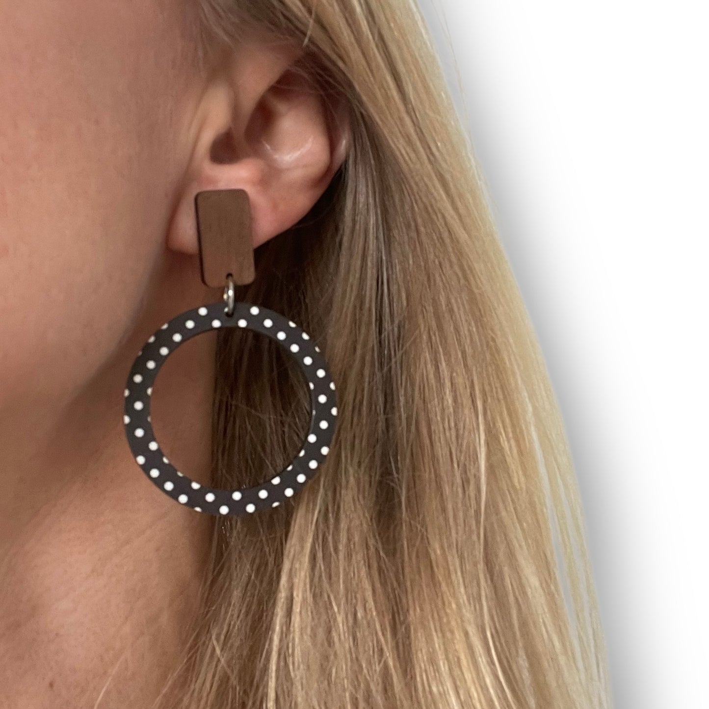 Polkadot Hoop Statement Earrings