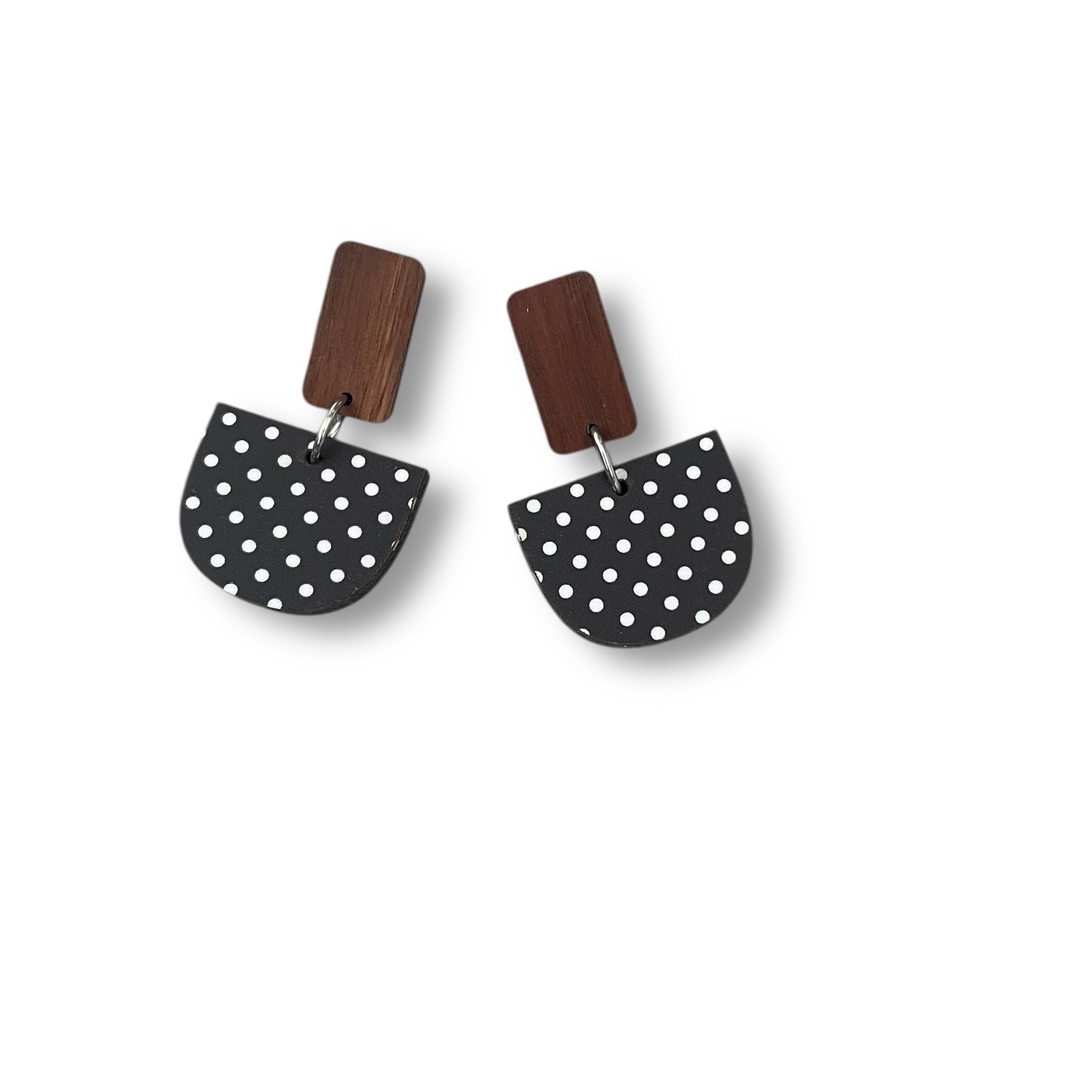 Black and White Spot Earrings