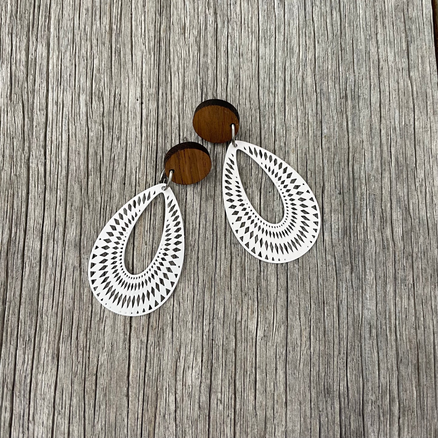 White Filigree Earrings