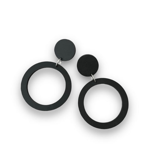 Black Acrylic Statement Earrings