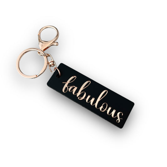 Black Fabulous Keyring
