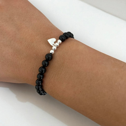 Black Onyx Charm Bracelet