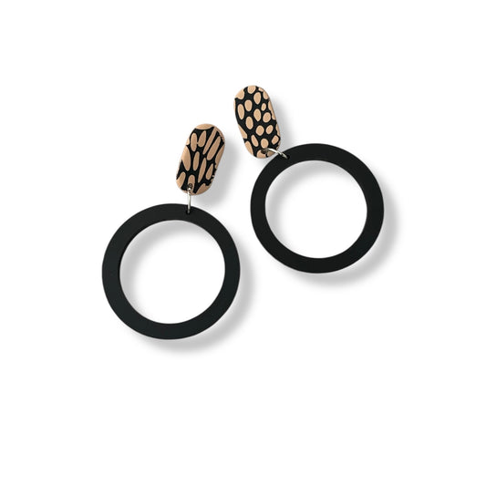 Leopard Print Hoop Earrings