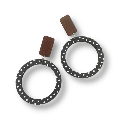 Polkadot Hoop Statement Earrings