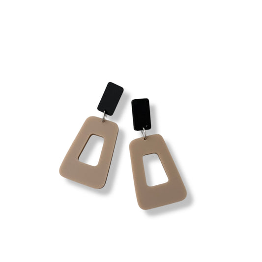 Brown Acrylic Statement Earrings