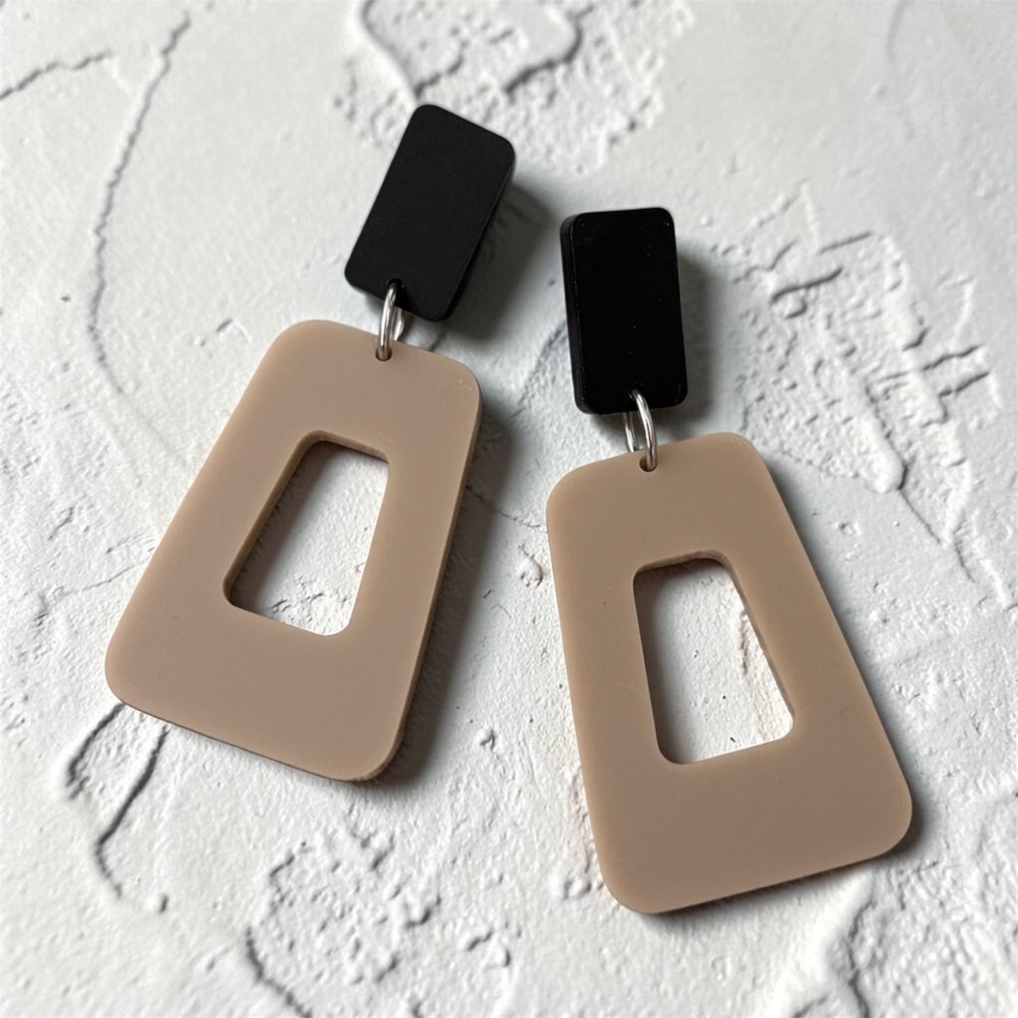 Brown Acrylic Statement Earrings