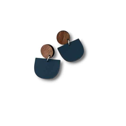 Navy Drop Earrings